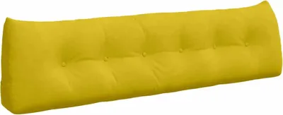 Image de vidaXL Coussin dorsal jaune 180 x 24 x 50 cm velours