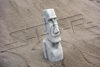 Zdjęcie produktu dla Statua Moai Rzeźba Figura Projektant Ogród Taras Dekoracja Rzeźby 76cm 101219
