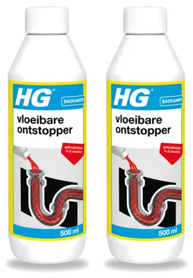 Produktbild von 2 x HG Flüssiger Abflussreiniger - 500 ml - Vorteilspackung - 2 Stücke