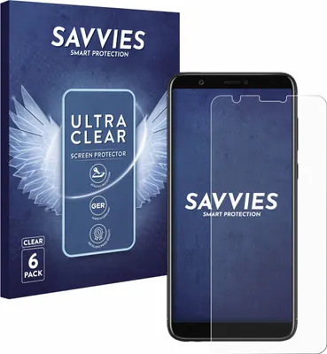 Produktbild von 6x Für Huawei P smart 2018 Schutzfolie Savvies Displayschutz Display Schutz Folie Klar Transparent