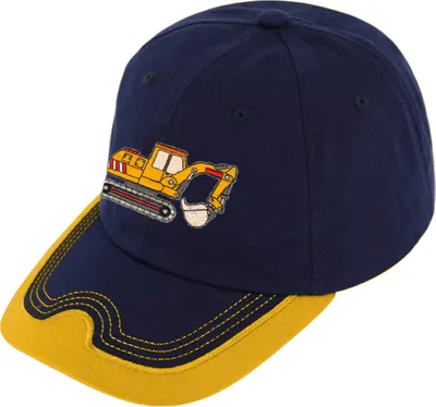 Fiebig Kinder Baseball-Cap mit Traktor-Muster in gelb