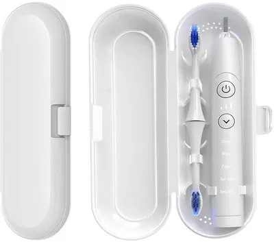 Produktbild von Reisezahnbürstenhalter - Elektrische Zahnbürstehalter - Tragbar - Reisezahnbürstenhalter - Ideal für Reisen - Weiß - Kleine Reisezahnbürstehalter
