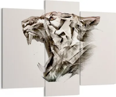 Produktbild von Bild auf Leinwand - Leinwandbild - tiger tier - 130x100cm - Wand Bild - Wanddeko - Wandbilder - Leinwanddruck - Bilder - Kunstdruck - Wanddekoration - Leinwand bilder - Wandkunst - CB130x100-4113