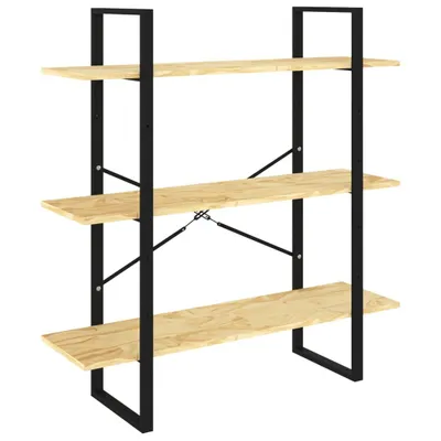 Immagine prodotto di Libreria a 3 Ripiani 100x30x105 cm in Legno Massello di Pino