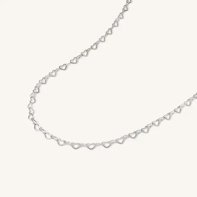 Obrázek produktu pro Rosefield náhrdelník stříbrné barvy Heart Chain JNHCS-J685