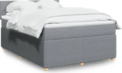 Produktbild von Eleganten-Stil Boxspringbett mit Matratze Hellgrau 160x200 cm Stoff,95,24 Kg cloris5038481