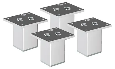 Produktbild von 4er Set sossai Aluminium Möbelfüße 100mm in eloxiertem Design Schrankfüße Sockelfüße