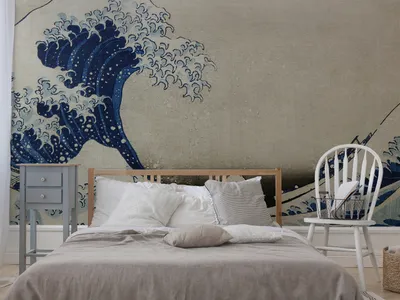 Produktbild von Coloray Fototapete 104x70 cm An Einer Wand Latex Latextapete - Große Welle Kanagawa.