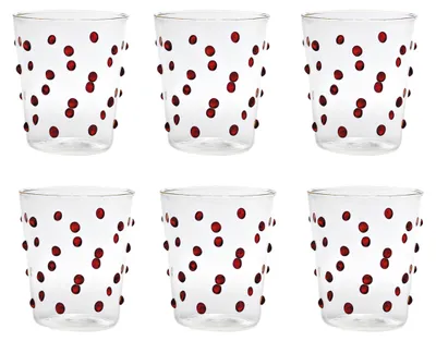 Productafbeelding van Set van feestglazen van borosilicaatglas met een stippenmotief
