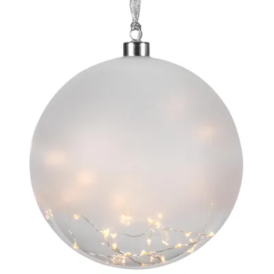 Produktbild von Star Trading Glass Bauble Glow, Leichte Dekorationsfigur, Silber, Transparent, Ambiente, IP20, 50 Glühbirne(n), LED
