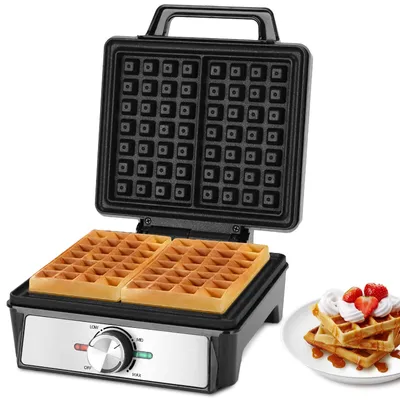 Image de Aigostar : appareil à gaufres pour 2 gaufres belges, 1600 W, revêtement antiadhésif