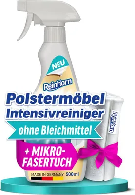 Produktbild von REINHORN Polsterreiniger mit Molekularbrecher ohne Wiederverschmutzung durch Tensidfreie Formel - Spezial Intensivreiniger für Textilien und Leder