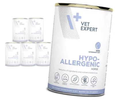 Zdjęcie produktu dla Vet Expert Veterinary Diet Hypoallergenic Dog 6x400g Hipoalergiczna Mokra Karma Weterynaryjna Dla Psa z Koniną