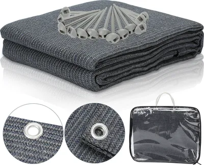 Produktbild von Clanmacy Vorzeltteppich,Zeltteppich,Rasenschutz,viele Größen,Grau,300*400CM