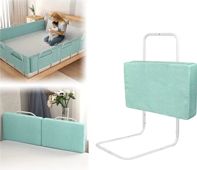 Produktbild von ACXIN Bettgitter Baby Bettschutzgitter Rausfallschutz Bett Bettgitter Verstellbare Höhenverstellbar Kinderbettgitter für Familienbett, 50cm, Grüner See