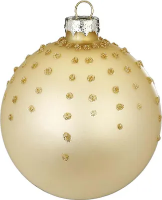 Produktbild von Schmuckkugel Brokatgold 8cm matt