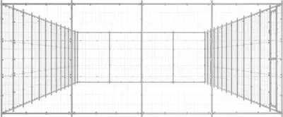 Produktbild von vidaXL Outdoor-Hundezwinger Verzinkter Stahl 53,24 m²