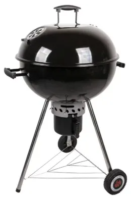 Produktbild von GrillChef by LANDMANN Holzkohle-Kugelgrill 92 cm Emaillierter Deckel Feuerschale Ascheauffangtopf Edelstahl verchromter Grillrost Grillrost Ø 43 cm