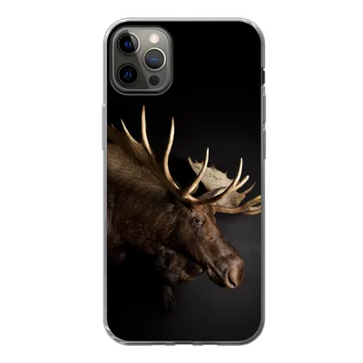Produktbild von MuchoWow® Handyhülle Schutzhülle Hülle für iPhone 13 Pro Max Elch - Geweih - Porträt Silikon Softcase Handy Hülle - Mobiltelefon