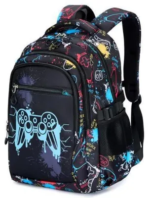 Produktbild von Schulrucksack Jungen Groß Leicht 15,6" Laptopfach Reflektierend 3.-9. Klasse Schwarz