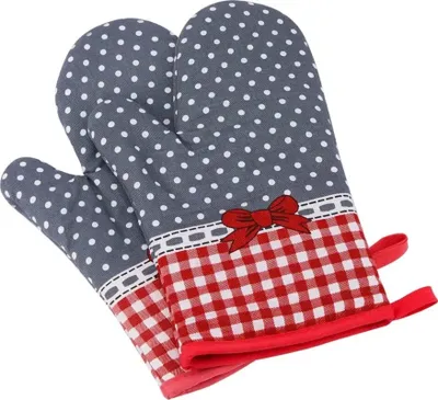 Produktbild von Stück Ofenhandschuh, Isolationshandschuhe, Topfhandschuhe Hitzebeständig, Anti-Rutsch Grillhandschuhe, Polyester