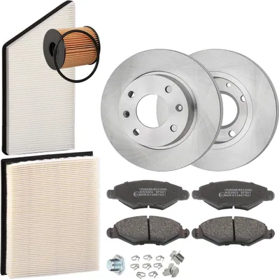 Produktbild von RIDEX Inspektionspaket Filterset passend für PEUGEOT 206 Schrägheck (2A/C) 206 SW (2E/K) 206 Stufenheck