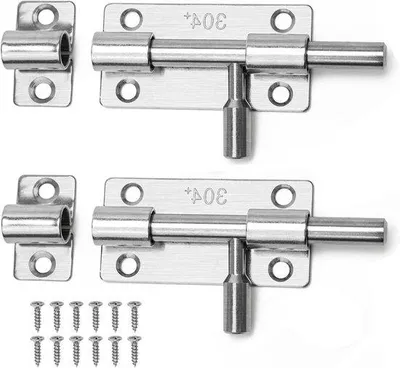 Produktbild von Schraub- und Scharnier-Sets, 2 Stück, für Türen, Fenster und Gartenzäune mit Schrauben