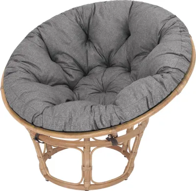 Produktbild von Rundkissen SOA Ø114 cm für Papasan & Jordrup Stuhl – 8 cm dick, grau, wetterfest,   – HobbyGarden