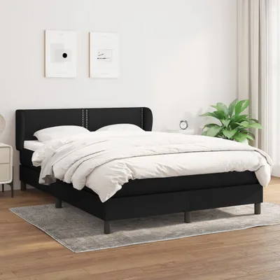 Produktbild von Boxspringbett mit Matratze Schwarz 140x200 cm Stoff