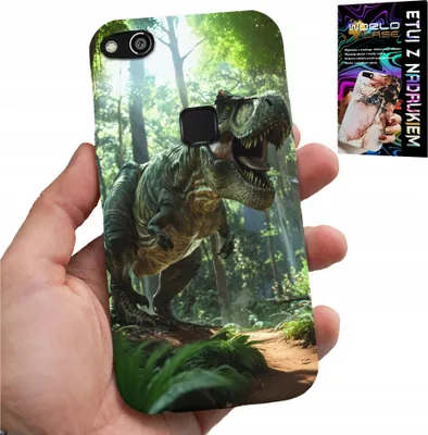 Image de Étui Pour Huawei P10 Lite - Dino Dinosaurus Tyrannosaurus Case + Glass