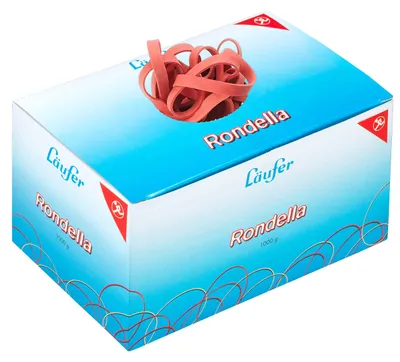 Produktbild von Läufer 51141 Rondella Gummibänder 200x6mm Ø125mm 1kg Schachtel rot