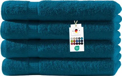 Produktbild von Duschtücher 70x140 cm aus 100% Baumwolle im 4er Set, Frottier Handtücher Set 500g/m2