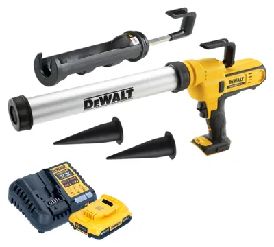 Imagen del producto de Pistola de cartuchos sin cable DeWalt DCE 581 D1K 18 V 310 ml + 1x batería recargable 2,0 Ah + cargador + maletín