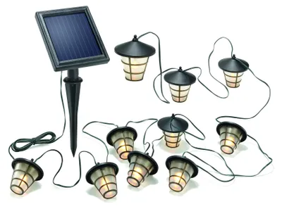 Zdjęcie produktu dla Esotec latarnia solarna na zewnątrz 10 LED ciepła biel