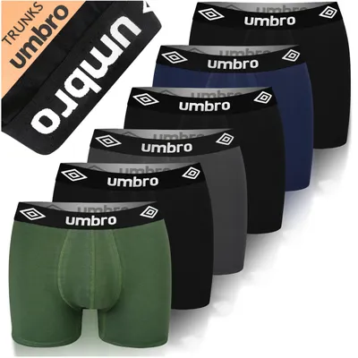 Zdjęcie produktu dla UMBRO PREMIUM Bokserki męskie bawełna 6 pack | Doskonały komfort, jakość | Elastyczne, miękkie majtki dla mężczyzn | Idealne dopasowanie, L