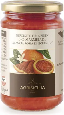 Produktbild von Agrisicilia Blutorangen Marmelade für Brot Joguhrt oder Müsli 360g