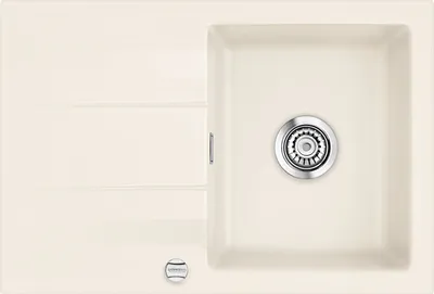 Produktbild von Systemceram KeraDomo Spüle GENEA 75 in JASMIN mit Excenterbedienung / Einbauspüle
