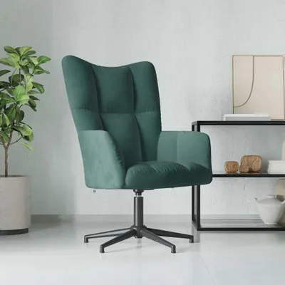 Immagine prodotto di vidaXL Poltrona relax in velluto verde scuro