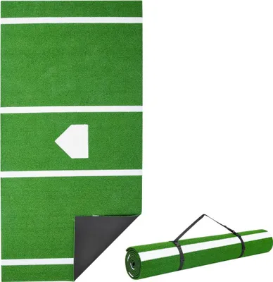 Produktbild von Baseball-Schlagmatte Trainingsmatte 366 x 183 cm - Trainingspad für Baseball - Schlagkäfigmatte, Baseballmatte mit Home Plate & Anti-Fade-Rasen - Tragbare Trainingshilfe - Softballmatte Outdoor, Grün