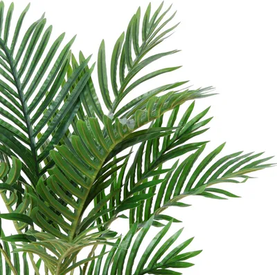 Produktbild von Große Kunstpalme 90 cm - Realistische Kunstpflanze für Innen und Außen - Perfekte Pflanzendekoration