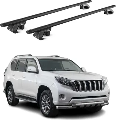 Obrázek produktu pro Střešní nosič pro Toyota Land Cruiser 150 2009-2023 5 dveří 90 kg hliník černý 2x ABE
