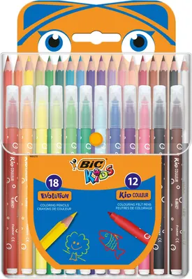 Zdjęcie produktu dla Zestaw kolorowy BIC Kids, 30 dlg.
