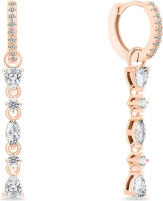 Produktbild von Elegante Bronze-Ohrringe 2 in 1 mit Zirkonen EA995R