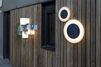 Produktbild von NewGarden WALLY DISK 27 rund Sensor Wandleuchte LED für Balkon und Garten Innen & Außen IP65