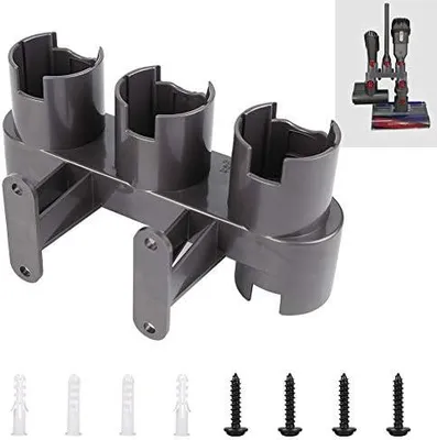 Produktbild von Zubehör Wandhalterung Halter, Zubehörhalter Organizer Dockingstation für Dyson V11 V10 V8 V7 Staubsauger (Grau, mit Teilepaket)