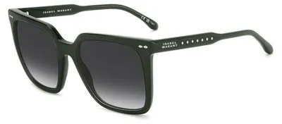 Zdjęcie produktu dla Okulary przeciwsłoneczne Isabel Marant IM 0256/S, zielone, damskie, o dużym, kwadratowym kształcie, wykonane z octanu
