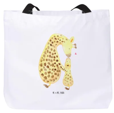 Produktbild von Mr. & Mrs. Panda Beutel Giraffe Kind - Weiß - Geschenk, Tochter, Reisetasche, Mama, Mutter, Lieblingsmensch, Sohn, Tasche, Tote Bag, Schultasche, Strandtasche, Afrika