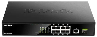 Imagen del producto de D-Link DGS-1010MP/E Switch 8xG PoE 1xG Up 1xG SFP