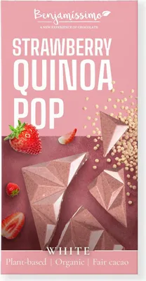 TABLICZKA KAKAOWA TRUSKAWKA - QUINOA BEZGLUTENOWA BIO 60 g - BENJAMISSIMO