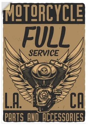 Produktbild von ARTland Wandbild, selbstklebend Motorrad Los Angeles Größe: 50x70 cm